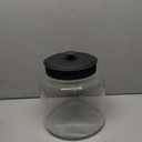 Anchor Hocking 96 Ounce Mini Montana Glass Jar with Lid (4 piece, black metal, dishwasher safe) (96 Ounce (Set of 2))
