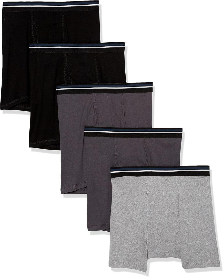Amazon Essentials Mens Underwear Boxer Briefs, Comfortable Cotton, Tag-Free (XL)