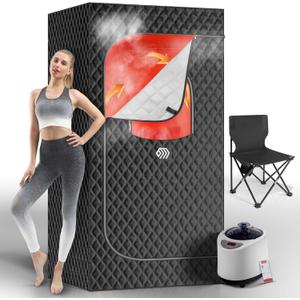 Portable Sauna for Home, Steamer Portable Steam Sauna for Home, Personal Sauna with Big Sauna Chair, Remote Control