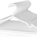 VILICK Plastic Kids Hangers - 30 Pack Non-Slip Baby Clothes Hangers for Closet, Toddler & Newborn Clothing Pants, Skirts, Coats (White)