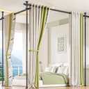 Room Divider Curtain Rod, No Drilling Tension Rod for Room Separation, Adjustable 4-10ft(H) 30-147"(W) Heavy Duty Floor to Ceiling Wall Divider Space Partition Privacy Separator for Dorm Office, Black