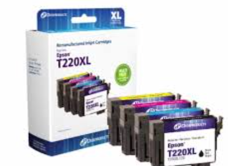 4 Pack New 220XL T220XL Ink for Epson WorkForce Black Color 220 T 220 XL Set