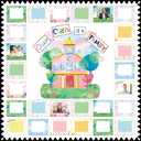 Mooliwe Our Class is a Family Bulletin Board Set with Picture Frames for Classroomm, School Grassy Area Flower House Tree Sky Cloud Cutout for Bulletin Board Chalkboard School Party Decor