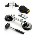 Aiuulu 3 Pcs Laminate Floor Gap Tightener Repair Tool Set, Heavy Duty Aluminum Flooring Suction Cup Tool Gap Fixer (Can not be Used on Rough or Uneven Surfaces)