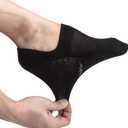 Pro Mountain Thin No Show Socks Seamless Wide Toe Box 6 Pack Liner Unisex Size S to X-Large Cotton Footies (Medium)