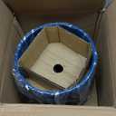 Round 9.5 x 8 Iron Metal Bathroom Trash Can Wastebasket Home Office Bedroom Fits 2.25 Gallon Trash Bag Liner, Navy Blue