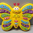 Preschool ABC Learning Toy, Interactive Educational Butterfly Toy for Toddlers, Animal Sounds & Music, Early Development See and Say Baby Toys for 3 Year Old Boys & Girls, Medium