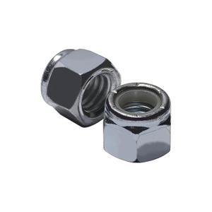 1/4-20 Nylon Lock Nuts, 304 Stainless Steel Insert Hex Locknuts, Full Thread, Hex Drive, Bright Finish, self-Locking Function to Prevent loosening (50 Pack)