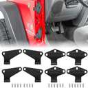 Jeep Wrangler JK Interior 4 Door Hinge Assembly Kit Compatible with 2007-2018 Jeep Wrangler JK JKU Rubicon Unlimited Sahara (Inner 4-Doors), Jeep Wrangler JK Inner 4 Door Hinge 8PCS with 20 Bolts