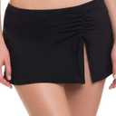Profile by Gottex Womens Tempo Skirted Bottom Bikini Bottoms (Black, 10)