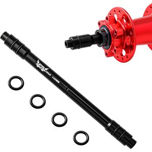 MUQZI Bicycle QR Adapter 12/15 to 9mm Front Wheel Hub Adapter 100/135/142/148mm Thru Axle Hub Quick Release for Mountain Road Bike (Black)