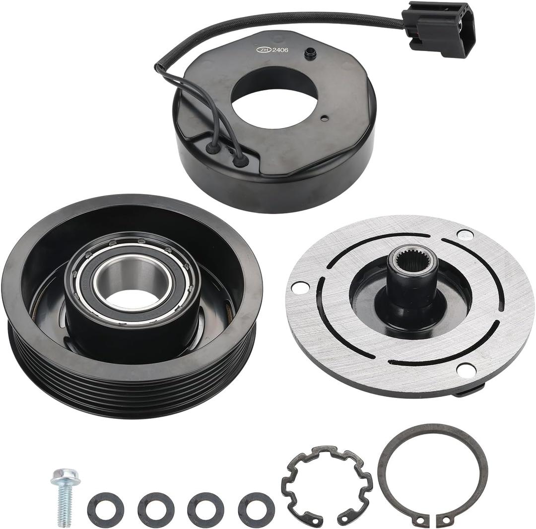 JDMON Air Conditioner AC Compressor Clutch Kit Compatible with Buick Enclave Chevy Traverse GMC Acadia Saturn Outlook 2007 2008 2009 2010 2011 2012 V6 3.6L Replace 157313, 15926085, 20844676, 25891797