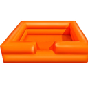 WARSUN Foam Ball Pit 10x10Ft with Built-in Fan Ball Pit Inflatable for Kids Toddlers, Hours of Fun Activity（Organe）