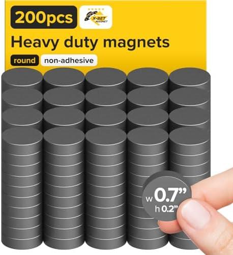 Heavy Duty Magnets for Crafts - Ultra Strong Round Magnets for DIY, Home Space Organization & Decoration - Perfect Size for Whiteboard & Fridge (97 pcs, 0.7x0.2)
