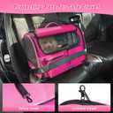 Large Pet Carrier with Wheels, Foldable Rolling Dog Carrier with Big Pocket, Cat Rolling Bag 21"x13"x13" for 2 Cats &Dogs, for Travel, Outdoor, Vet Visits, Camping, Indoor.Pink. (Not for Airline)
