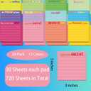 24 Pcs Inspirational Sticky Notes with Lines 3 x 3 Inch Positive Affirmation Mental Health Self Sticky Pads Employee Appreciation Gifts Bulk for Teacher Nurse Coworkers Office Work Studying Supplies
