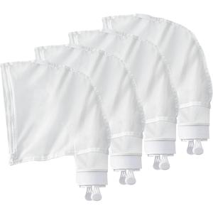 Pool Cleaner Bags, 4 Pack Pool Sweep Bag, Nylon Mesh Pool Vacuum Bag Replacement, All Purpose Bag with Zipper Enclosure, Pool Spa Part Fits Polaris 280, 480, Durable Filter Bag for K13, K16