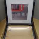 12x12 Picture Frame Set of 9, Photo Gallery Wall Frame Set, Display Pictures 8x8 with Mat or 12 x 12 Without Mat, Square Frame Picture Frames Collage Wall Decor, Black