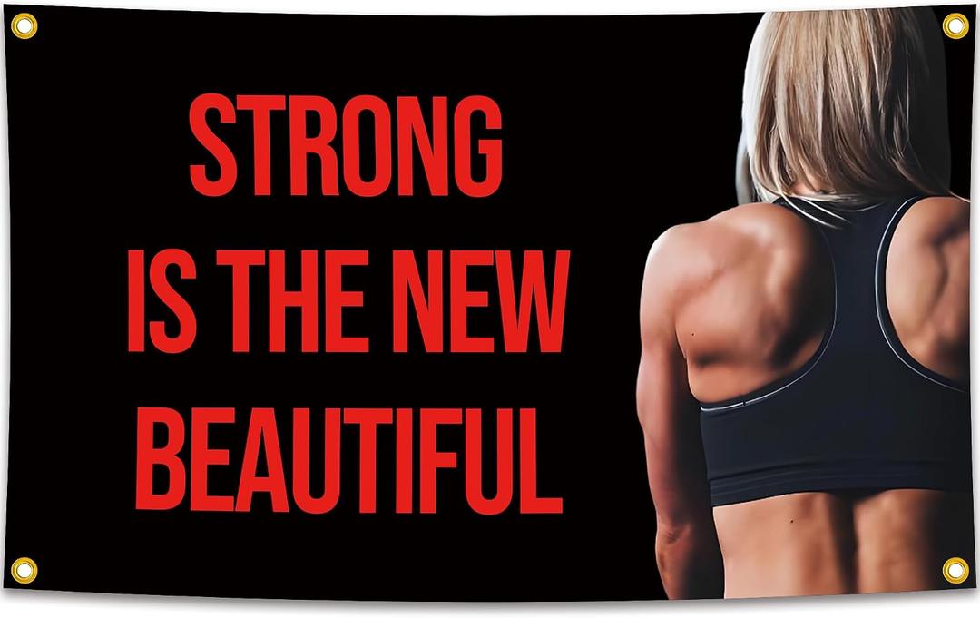 5x3 FT Gym Banner Motivational Fitness Inspirational Workout Tapestry, 60"L x 36"W