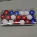 30 Pcs 4th of July Tree Decorations Patriotic Ball Ornaments Red White and Blue Hanging Decor for Labor Independence Day USA National Holiday Party(Patriotic Copywriting Style)