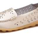 VenusCelia Women's Comfort Walking Boat Shoe (11, Gold(cutout))