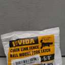 VIVIDA 1-5/8" Black Wall Mount Latch, Chain Link Fence Flat Back Gate Latch for 1-5/8" Gate Frame, Mounts to Wooden Fence Post or Wall, Black Chain Link Fence Parts, 1 PCS