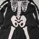 Spooktacular Creations Skeleton Adults Family Matching Pajama Jumpsuit for Women Halloween DressUp Party Themed Party Cosplay (Medium, Black)