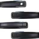 APPERFiT Exterior Door Handles Smooth Black for Front & Rear Door Panel Compatible with Dodge RAM 1500 2500 3500 Crew Cab Truck Door Parts Replaces 1GH21AXRAF 1GH18AXRAF 1GH19AXRAF
