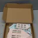 7 Pcs Christmas Village Houses Wooden Christmas Village Set Gingerbread House Decor Wood Ginger Bread Decor Winter Desk Shelf Ornament for Home Office Coffee Bar Tabletop(Pastel Colors)