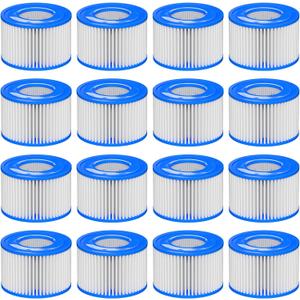 Type  Hot Tub Spa Filter Replacement Compatible with Lay-Z-Spa, Coleman SaluSpa 90352E 58323, Inflatable Hot Tub, Swimming Pool Pump Filter Type  Cartridge, 16 Pack