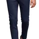 GINGTTO Mens Dress Pants Slim Fit Golf Pants Navy Blue Stretch Chinos for Men Casual (28Wx30L)
