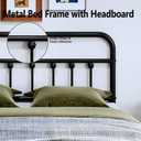 14Inch Metal Bed Frame, Full Size Bed Frame with Storage Space,Heavy Duty Sturdy Mattress Foundation,Easy Assembly,No Box Spring Needed, Black