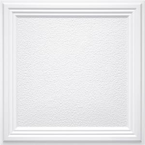 STICKGOO Drop Ceiling Tiles 24x24 PVC Glue Up Ceiling Panel to Prevent Breakage Pack of 12 Tiles Cover 48 Sq. Ft, Textured Popcorn White