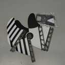 Ho Stevie! Quad (4) Surfboard Fins - High Performance HexCore - Built for Speed and Drive - [Choose Base] with Fin Key, Screws, Wax Comb and Travel Case (Single Tab, Black with White Stripes)