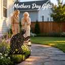 nawaza Turtle Metal Garden Stakes Decorative 2Pack,Solar Lights Outdoor Garden Decor Stake,Birthday Gifts for Mom Women,Decorative Metal Housewarming Ornament for Lawn Patio Yard Pathway Black.
