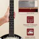 Kmise Banjo, 5 String Banjos with Remo Head Full Size 38 Inch Closed Back with Removable Resonator, Strings Pack, Finger Picks, Strap, Case, Tuner Set Accessories for Starter Adults Beginner Gift