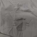 QINSEN Womens Mock Neck Long Sleeve Shirt Double Lined Basic Tees Side Ruched Going Out Crop Tops (Large, White)