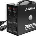 Voltage Converter Transformer 110V to 220V/220V to 110V International Universal Voltage Converter US to Europe Power Strip Plug Transformer Step Down Outlet Converters (2000W)