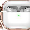 for AirPods Pro 3 Case (2025) with Cleaner Kit, Cute Soft Silicone Cover Compatible AirPods Pro 3rd Genera case with Keychain for Women Men with Keychain for Airpod Pro case(2025) Translucent White