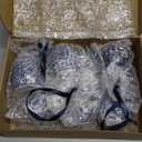 Set of 6 Blue and White Porcelain Ornaments Christmas Chinoiserie Ornament Mini Ginger Jar Hanging Ornaments Vintage Chinoiserie Decorations for Holiday Christmas Tree Decor