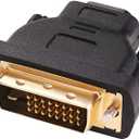 DTECH DVI to HDMI Adapter DVI Male to HDMI Female Bi-Directional DVI-D Port Converter 4K 1080P Gold Plated Connector