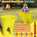 Granny Pants Outdoor Game with 4 Bouncy Balls, Giant Yard Toss Game for Teens & Adults, Hilarious Outdoor Party Relay Game, Team Building Lawn Field Game Set for BBQ, Family Reunion