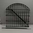 FOREHOGAR Metal Garden Fence 28in (H) x 11.7ft (L), 5 Panels + 6 Stakes Rustproof Border Fence Animal Barrier for Dog, No Dig Garden Fencing for Yard Flower Bed Patio Outdoor, CTW2828 Black