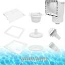 Above Ground Pool Skimmer, ABS Standard Thru-Wall Skimmer with Accessory Kit, Swimming Pool Skimmer, Opening Width 6 Inches Fits for All Standard Pool Wall, Replace #SP1091LX, 8940,45-400