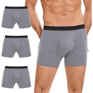 PurityLock Men's Washable Urinary Incontinence Underwear, Gray 3XL, 3 Pack