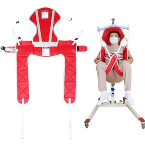 Patient Lift Sling Professional Hygiene Sling, Medical Commode Patient Lift Aid Transfer Sling for Elderly Shower Bath, Patient Lifts for Home Use, 500lbs (Medium-Sling&Head Support)