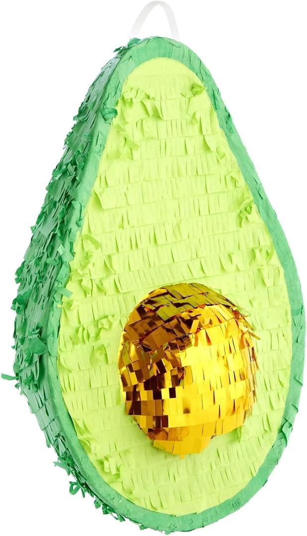 BLUE PANDA Avocado Pinata for Cinco De Mayo Party Decorations, Mexican Fiesta (Small, 15x10.5x6.5 in) - Mini Pinata - Avocado Birthday Decorations