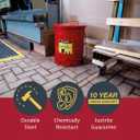Justrite 10 Gallon Galvanized Steel Oily Waste Can, 18" x 14" Metal Oil Rag Safety Can With Foot Operated Self-Closing Lid for Oil Rag Disposal, Made in the USA, Red, 09300