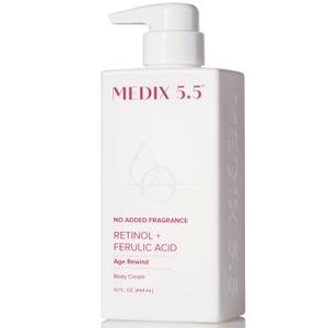 MEDIX Fragrance Free Retinol Body Lotion Crepey Skin Care Treatment | Firming Body & Face Moisturizer | Anti Aging Retinol Cream For Face Targets Look Of Crepe Skin & Wrinkles, 15 Fl Oz