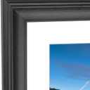 23x28 Picture Frame Solid Wood Black, Display 19"x24" (With mat) or 23"x28" (Without mat) Painting,Puzzles,Photos, Poster (F23B2328W1924)